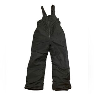 Youth Small Snow Pants Size 6 - 7 Overalls Bibs Snowpants Black Boys Girls